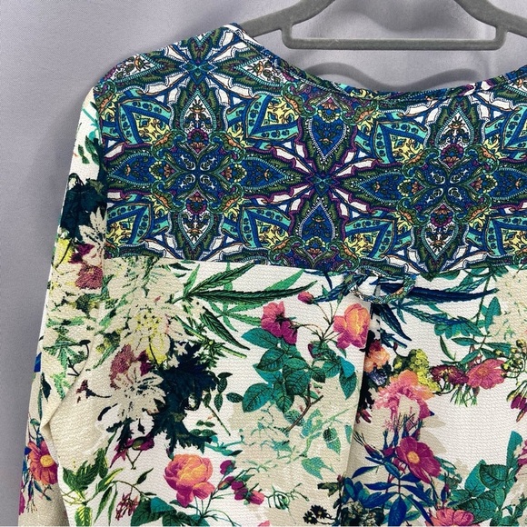 FIG AND FLOWER Multicolor Floral Lightweight Popover Tunic Top Size 1X NWT - Picture 14 of 14